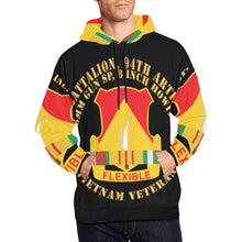 Load image into Gallery viewer, Men's All Over Print Hoodie (USA Size) (Model H13) - 2nd Battalion, 94th Artillery - DUI w Vietnam Service Ribbons