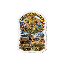 Load image into Gallery viewer, Die-Cut Magnet - Army - Gulf War Combat Vet - Transportation Corps - 3D - Enhanced