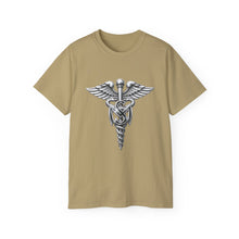 Load image into Gallery viewer, Unisex Ultra Cotton Tee - Army Medical Service Corps (MS) Branch Insignia - 3D - Silver - Enhanced