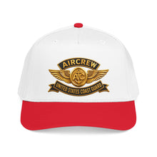 Load image into Gallery viewer, Mid Profile Baseball Cap - USCG - Aircrew Badge w txt - 3D - Enhanced