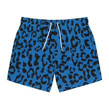 Load image into Gallery viewer, Swim Trunks - Leopard Camouflage - Blue-Black