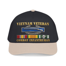 Load image into Gallery viewer, Mid Profile Baseball Cap - Army - Vietnam Veteran - Cbt Infantryman w CIB VN SVC - 3D X 300