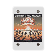 Load image into Gallery viewer, Acrylic Wall Art Panel - Atomic Testing in Nevada Desert Operation Fury - Toward the attack