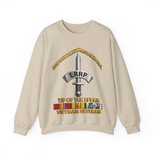 Load image into Gallery viewer, Crewneck Sweatshirt - Army - Badge - LRRP - Tip of the Spear - Vietnam Vet w SVC - 3D - Enhanced