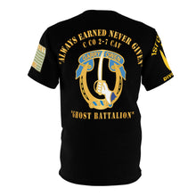 Load image into Gallery viewer, Unisex Tee - AOP Army C Co 2nd Bn 7th Cavalry Regiment Ghost Battalion