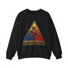 Load image into Gallery viewer, Crewneck Sweatshirt - SSI - 761st Tank Battalion SSI w Name Tape - 3D Enhanced