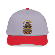 Load image into Gallery viewer, Mid Profile Baseball Cap - Army - Cold War Vet - 3rd Armored Division - Gelnhausen, Germany - M60A3 Tank - Spearhead w Fire - 3D - Enhanced