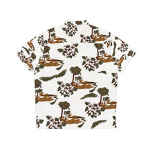 Load image into Gallery viewer, Men's Hawaiian Shirt (AOP) - White - Flowers and Palms