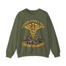 Load image into Gallery viewer, Crewneck Sweatshirt - Army - Medical Corps - US Army w Scene - 3D - Enhanced