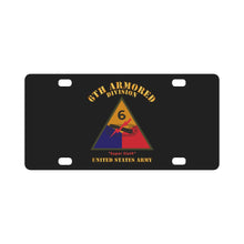 Load image into Gallery viewer, Army - SSI - 6th Armored Division - Super Sixth - US Army X 300 Classic License Plate