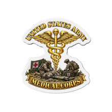 Load image into Gallery viewer, Die-Cut Magnet - Army - Medical Corps - US Army w Scene - 3D - Enhanced