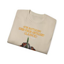 Load image into Gallery viewer, Unisex Ultra Cotton Tee - Field Artillery - 6th Bn, 33rd Field Artillery, Ft Sill, OK LANCE Firing - 1975-1981 X 300
