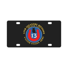Load image into Gallery viewer, Army - 13th Infantry Divison - Black Cat Classic License Plate