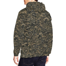 Load image into Gallery viewer, AOP Hoodie - Worn USN Nautical Camouflage Pattern Men's All Over Print Hoodie (USA Size)