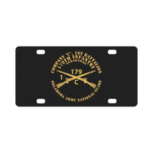 Load image into Gallery viewer, Company C, 1st Bn, 179th Infantry - OKARNG - Inf Branch X 300 Classic License Plate