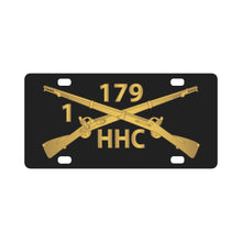 Load image into Gallery viewer, HQ Company, 1st Battalion, 179th Infantry Regiment - Inf Branch wo Txt X 300 Classic License Plate