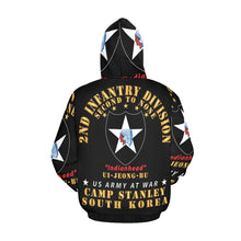 Load image into Gallery viewer, Men's All Over Print Hoodie (USA Size) (Model H13) - 2nd Infantry Div - Camp Stanley Korea - Ui-jeong-bu X 300 Men's All Over Print Hoodie