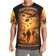 Load image into Gallery viewer, Men's All-Over Print Crew Neck T-Shirt — Fort Benning | Follow Me, I Am the Infantry