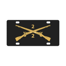 Load image into Gallery viewer, Army - 2nd Battalion, 2nd Infantry Regiment Branch - wo Txt X 300 Classic License Plate