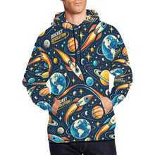 Load image into Gallery viewer, AOP Hoodie - Retro Rocket Revolution Space Pattern Men's All Over Print Hoodie (USA Size)