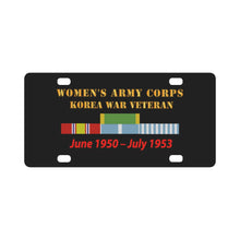 Load image into Gallery viewer, Army - Womens Army Corps - Korea War Veteran - 1950 - 1953 - WAC - NDSM - KOREA SVC WAR Classic License Plate