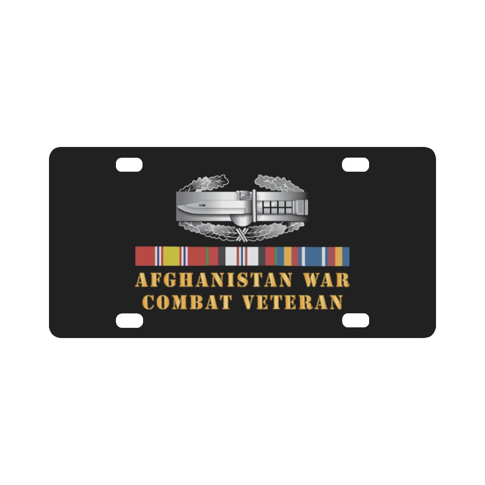 Army - Afghanistan War - Combat Veteran - Combat Action Badge w CAB AFGHAN SVC X 300 Classic License Plate