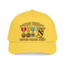 Load image into Gallery viewer, Mid Profile Baseball Cap - Army - Vietnam Vet - w Medals - VN - 1st Cav Division - 3D - Enhanced