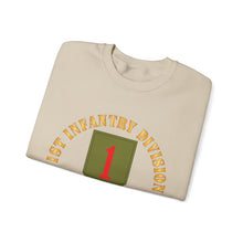 Load image into Gallery viewer, Crewneck Sweatshirt - Army - SSI - 1st Infantry Division - Big Red One - Vietnam Veteran w VN SVC Bar X 300