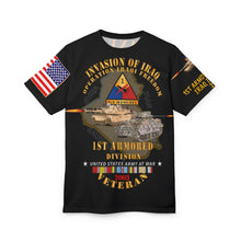 Load image into Gallery viewer, AOP - Army - 1st Armored Division - Iraq Invasion 2003 - Operation Iraqi Freedom with Iraq War Service Ribbons