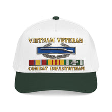 Load image into Gallery viewer, Mid Profile Baseball Cap - Army - Vietnam Veteran - Cbt Infantryman w CIB VN SVC - 3D X 300