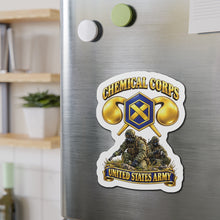 Load image into Gallery viewer, Die-Cut Magnet - Army - Chemical Corps w Scene - 3D - Enhanced