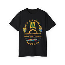 Load image into Gallery viewer, Unisex Ultra Cotton Tee - Army - Gulf War Combat Vet - 800th Military Police Brigade - Patch, 22nd Support Command Patch, Gulf War