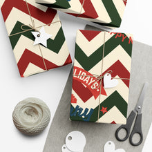 Load image into Gallery viewer, Gift Wrap Papers - Christmas Chevron Patterns - V1