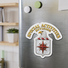 Load image into Gallery viewer, Die-Cut Magnet - Special Activities Division - COA - Central Intelligence Agency - 3D - Enhanced