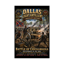 Load image into Gallery viewer, Dallas Light Artillery - Battle of Chickamauga Tribute Matte Poster - Douglas's Battery - September 19-20, 1863