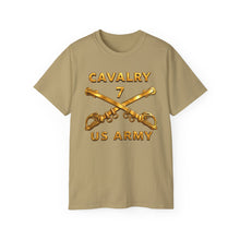 Load image into Gallery viewer, Unisex Ultra Cotton Tee - Army - 7th Cavalry Branch - US Army Cavalry - 3D - enhanced
