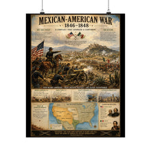 Load image into Gallery viewer, Mexican-American War (1836) Tribute Matte Poster - "The War That Expanded a Nation"