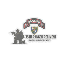 Load image into Gallery viewer, Kiss-Cut Stickers - Crouching Ranger with 75th Regiment