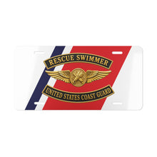 Load image into Gallery viewer, License Plate - USCG - Aviation Rescue Swimmer w txt - 3D - Enhanced