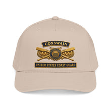 Load image into Gallery viewer, Mid Profile Baseball Cap - USCG - Coxswain - Auxiliary w txt - 3D - Enhanced