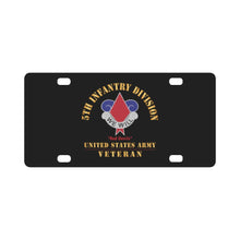 Load image into Gallery viewer, Army - DUI - 5th Infantry Division - Red Devils - US Army Veteran X 300 Classic License Plate