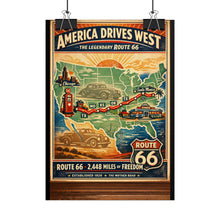 Load image into Gallery viewer, Posters - Route 66 - America Drives West