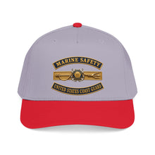 Load image into Gallery viewer, Mid Profile Baseball Cap - USCG - Marine Safety - Auxiliary w txt - 3D - Enhanced