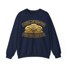 Load image into Gallery viewer, Crewneck Sweatshirt - USCG - Tactical Law Enforcement w txt - 3D - Enhanced