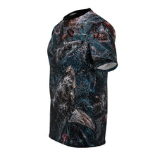 Load image into Gallery viewer, Shark Feeding Frenzy Tribute Tee — All-Over Print
