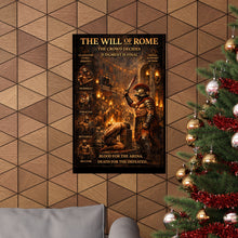 Load image into Gallery viewer, Gladiator Battle Matte Poster — "The Will of Rome" Vertical Art Print