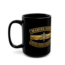 Load image into Gallery viewer, Black Mug (15oz) - USCG - Marine Safety w txt - 3D - Enhanced