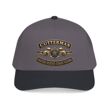 Load image into Gallery viewer, Mid Profile Baseball Cap - USCG - Cutterman - Auxiliary w txt - 3D - Enhanced