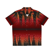 Load image into Gallery viewer, Men's Hawaiian Shirt (AOP) - Red Night Sky with Stars