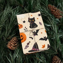 Load image into Gallery viewer, Gift Wrap Paper — Kawaii Halloween pattern with cute creatures